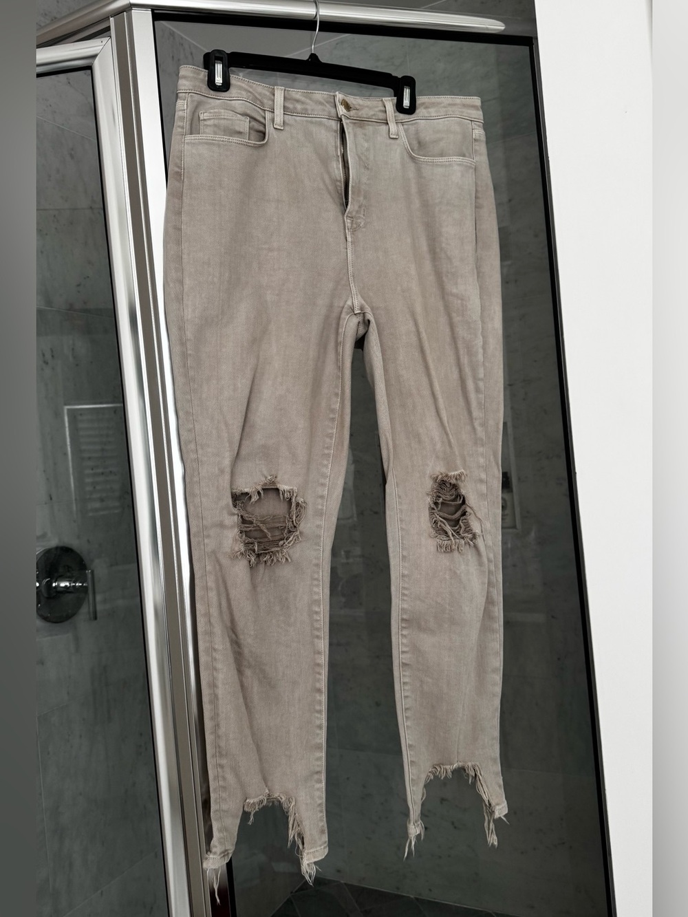 L'AGENCE High Line High Rise Skinny Jeans Taupe